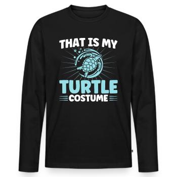 Sea turtles Sea turtle Turtle G - Men's Premium Organic Long Sleeve Shirt - black - Front - Nico (187cm)