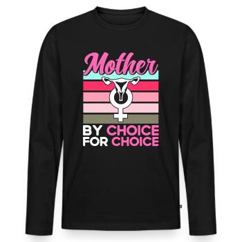 Égalité des sexes Égalité des sexes - T-shirt manches longues Premium bio Homme - noir - Devant - Nico (187cm)