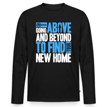 Real Estate Sale Real Estate Real Estate Agent Business - Men's Premium Organic Long Sleeve Shirt - black - Front - Nico (187cm)