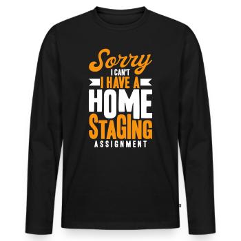 Innenarchitekt Haus Einrichtung Hausvorstellung Ge - Männer Premium Bio Langarmshirt - Schwarz - Vorne - Nico (187cm)
