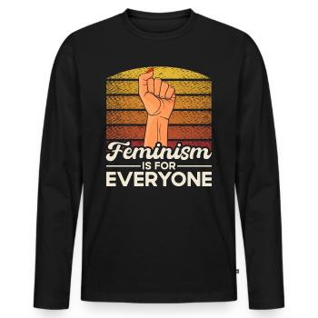 Droits des femmes Autonomisation féministe - T-shirt manches longues Premium bio Homme - noir - Devant - Nico (187cm)