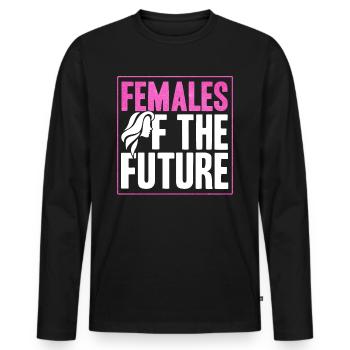 Égalité des sexes Égalité des sexes - T-shirt manches longues Premium bio Homme - noir - Devant - Nico (187cm)