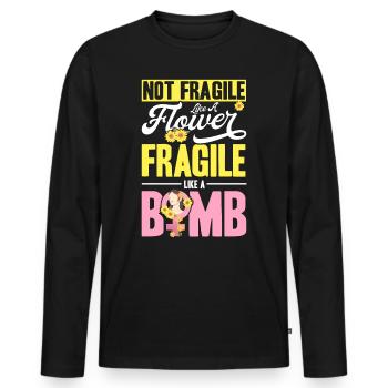 Égalité des sexes Égalité des sexes - T-shirt manches longues Premium bio Homme - noir - Devant - Nico (187cm)