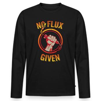 Kein Fluss gegeben lustiger Schweißer Fackel Wortspiel Eisenarbeiter - Männer Premium Bio Langarmshirt - Schwarz - Vorne - Nico (187cm)