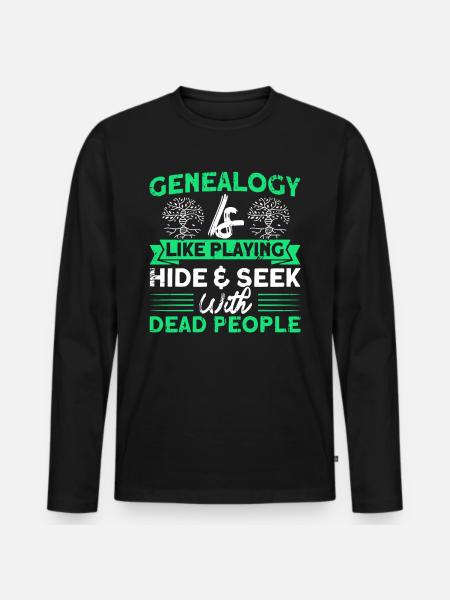 Genealogy Genealogy Genealogist Gift - Men's Premium Organic Long Sleeve Shirt - black