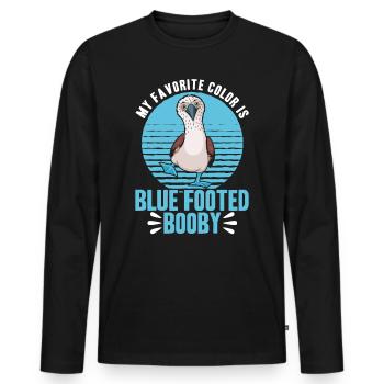 Blaufußtölpel Seevogel Tölpel Geschenk - Männer Premium Bio Langarmshirt - Schwarz - Vorne - Nico (187cm)