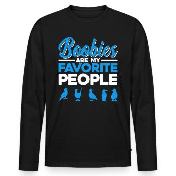 Seevogel Blaufußtölpel Tölpel Geschenk - Männer Premium Bio Langarmshirt - Schwarz - Vorne - Nico (187cm)