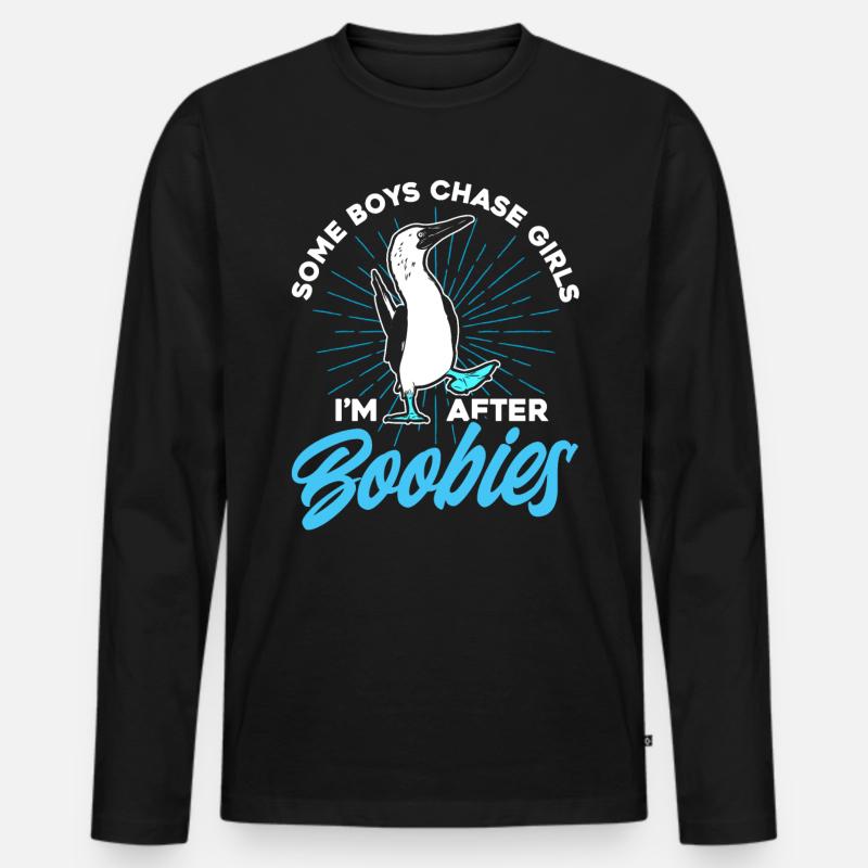 Vogelbeobachter Seevogel Tölpelvogel Geschenk - Männer Premium Bio Langarmshirt - Schwarz