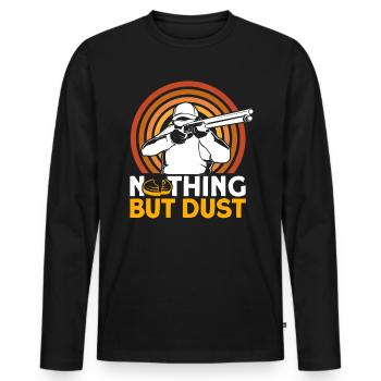 Clay Pigeon Shooting Clay Pigeon Shooting Falling Shooting - Men's Premium Organic Long Sleeve Shirt - black - Front - Nico (187cm)