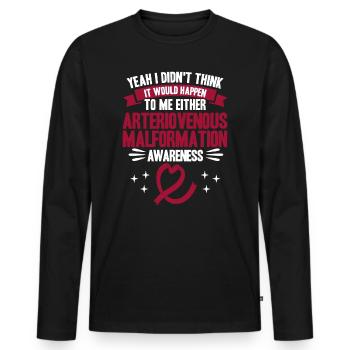 Arteriovenous malformation Fighter Arteriovenous M - Men's Premium Organic Long Sleeve Shirt - black - Front - Nico (187cm)