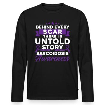 Sarkoidose Kämpfer Sarkoidose Überlebender Sarkoid - Männer Premium Bio Langarmshirt - Schwarz - Vorne - Nico (187cm)