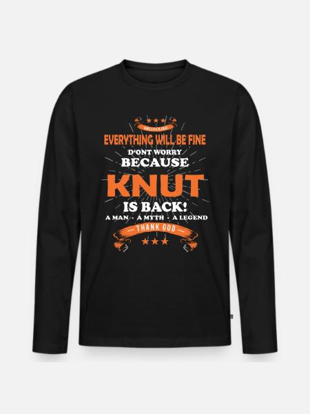 Everything will be fine Knut Is back - Men's Premium Organic Long Sleeve Shirt - black