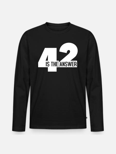 42 - Men's Premium Organic Long Sleeve Shirt - black