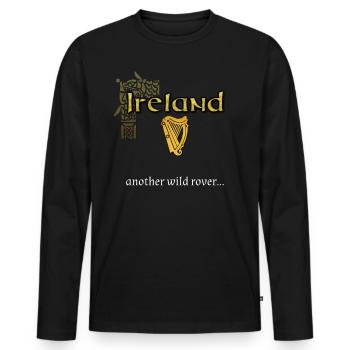 Ireland wild rover - Men's Premium Organic Long Sleeve Shirt - black - Front - Nico (187cm)