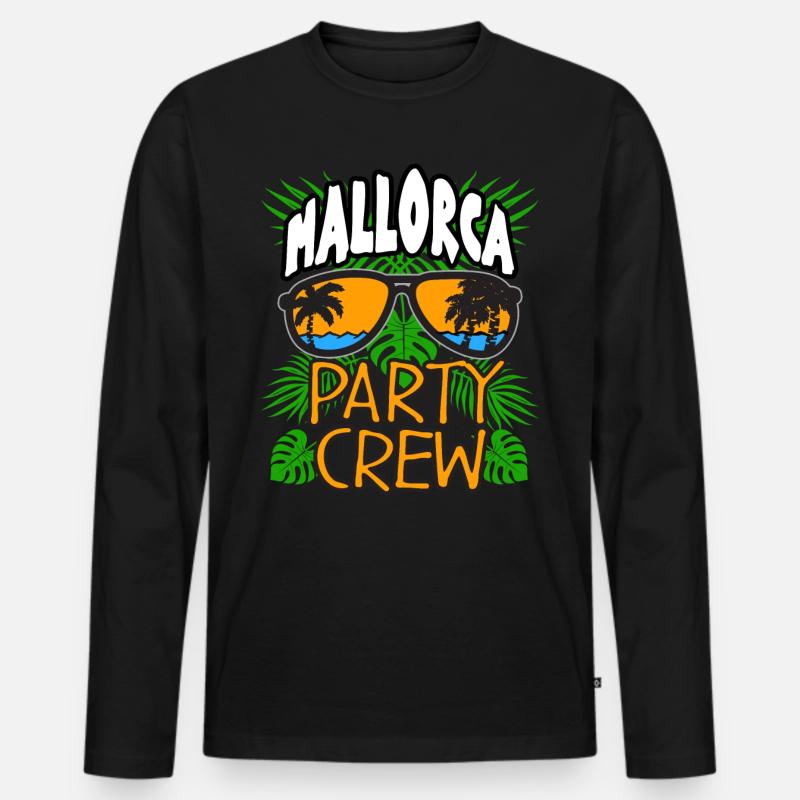 Mallorca - Männer Premium Bio Langarmshirt - Schwarz