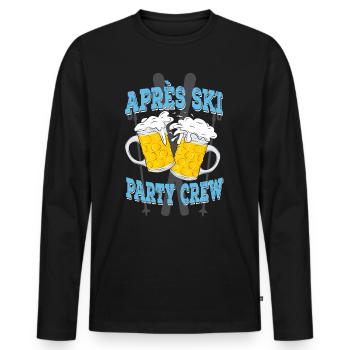 Fun Après-Ski Party Winter Fun Fun Gift - T-shirt manches longues Premium bio Homme - noir - Devant - Nico (187cm)