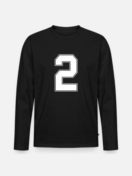 2 Jahre Nummer 2 - Männer Premium Bio Langarmshirt - Schwarz