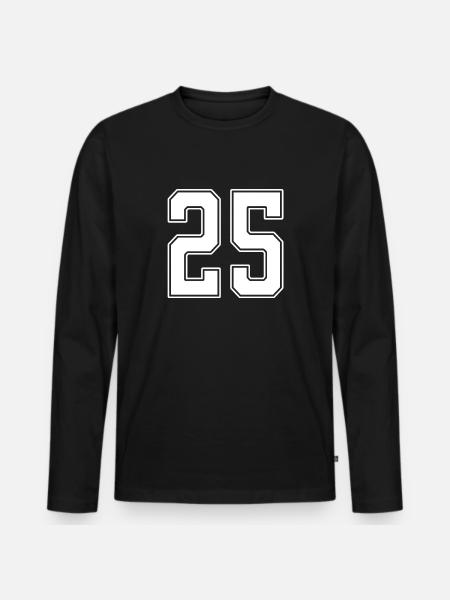 25 years jersey number 25 - Men's Premium Organic Long Sleeve Shirt - black