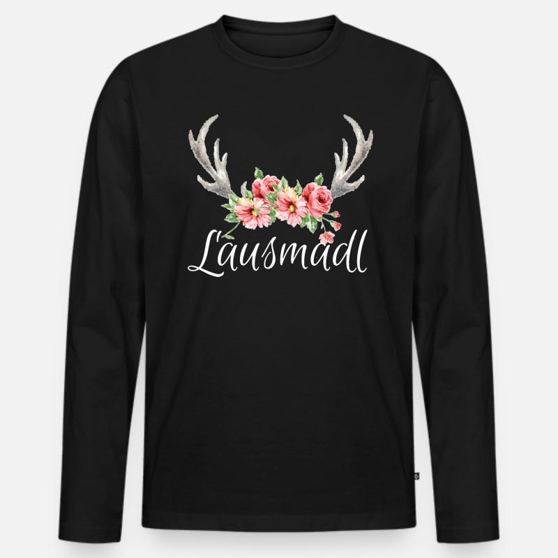Lausmadl Party - Männer Premium Bio Langarmshirt - Schwarz