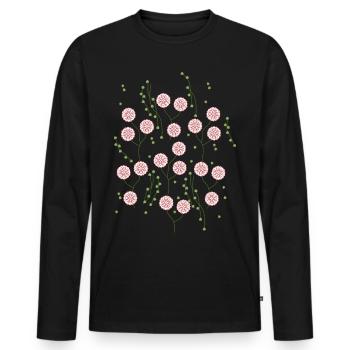 Fleurs et fleurs - T-shirt manches longues Premium bio Homme - noir - Devant - Nico (187cm)