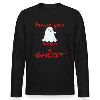 paranormal creepy ghost hunter - Men's Premium Organic Long Sleeve Shirt - black - Front - Nico (187cm)