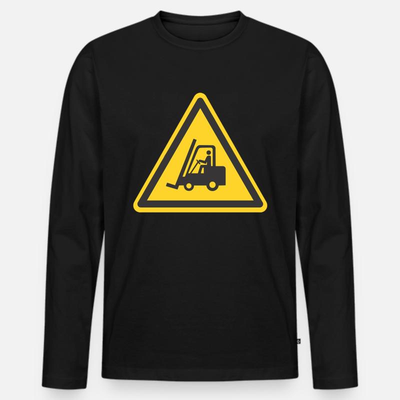 Staplerfahrer Gabelstaplerfahrer Gabelstapler - Männer Premium Bio Langarmshirt - Schwarz