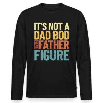 Es ist kein Vater, es ist eine Vaterfigur des Vate - Männer Premium Bio Langarmshirt - Schwarz - Vorne - Nico (187cm)