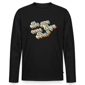 Cryo Bro? Kalttherapie Kryotherapie - Männer Premium Bio Langarmshirt - Schwarz - Vorne - Nico (187cm)