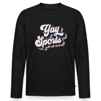 Yay Sport - Männer Premium Bio Langarmshirt - Schwarz - Vorne - Nico (187cm)