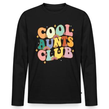 Cool Tanten Club - Männer Premium Bio Langarmshirt - Schwarz - Vorne - Nico (187cm)