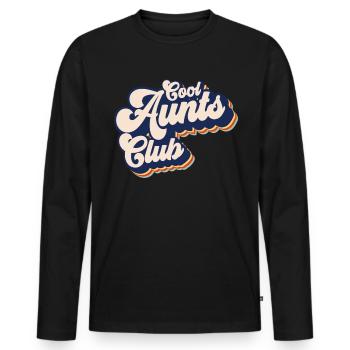 Cool Tanten Club Retro Cool Tanten Club - Männer Premium Bio Langarmshirt - Schwarz - Vorne - Nico (187cm)