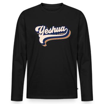 Jeschua Jesus im hebr�ischen christlichen GlaubenK - Männer Premium Bio Langarmshirt - Schwarz - Vorne - Nico (187cm)