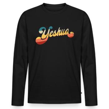 Jeschua Jesus im hebr�ischen christlichen GlaubenU - Männer Premium Bio Langarmshirt - Schwarz - Vorne - Nico (187cm)