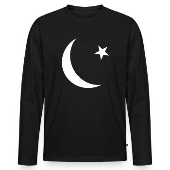 Pakistanische Flagge stolze pakistanische pakistan - Männer Premium Bio Langarmshirt - Schwarz - Vorne - Nico (187cm)