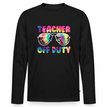 Lehrer au�erhalb des Dienstes Letzter Tag School t - Männer Premium Bio Langarmshirt - Schwarz - Vorne - Nico (187cm)