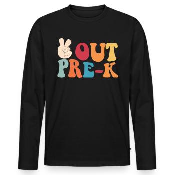 Frieden aus dem Abschluss vor dem K-Abschluss Frie - Männer Premium Bio Langarmshirt - Schwarz - Vorne - Nico (187cm)