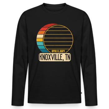 Total Solar Eclipse Tennessee Knoxville 4 28 2024K - Männer Premium Bio Langarmshirt - Schwarz - Vorne - Nico (187cm)