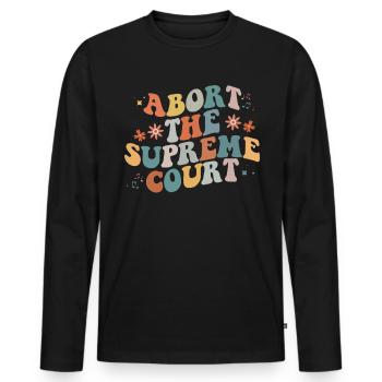 Die feministischen Frauenrechte des Obersten Geric - Männer Premium Bio Langarmshirt - Schwarz - Vorne - Nico (187cm)