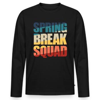 Spring Break Squad Retro Spring Break - Männer Premium Bio Langarmshirt - Schwarz - Vorne - Nico (187cm)