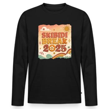 Skibidi Break 25 Skibidi Toilette FrühlingsferienT - Männer Premium Bio Langarmshirt - Schwarz - Vorne - Nico (187cm)