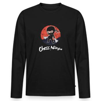 Jeu de plateau d'échecs Joueur de plateau Geek Nerds Echecs - T-shirt manches longues Premium bio Homme - noir - Devant - Nico (187cm)
