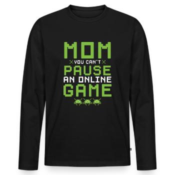 Gamers Gaming Videospiele Computers Geschenk Mom You - Männer Premium Bio Langarmshirt - Schwarz - Vorne - Nico (187cm)