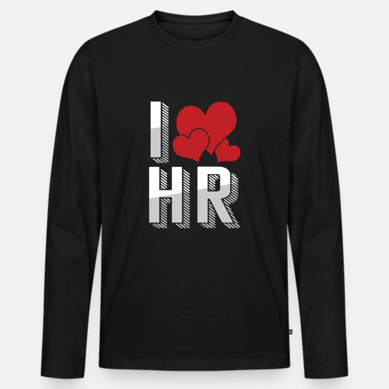Human Resource Manager Mitarbeitermanagement - Männer Premium Bio Langarmshirt - Schwarz