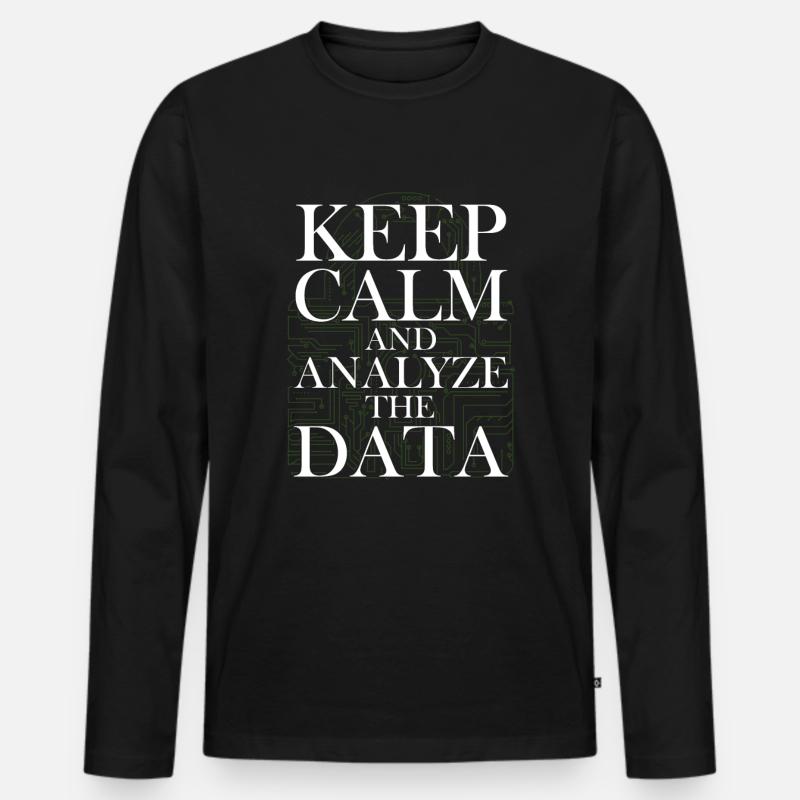 Programming Decipher Programmer Computer - Men's Premium Organic Long Sleeve Shirt - black