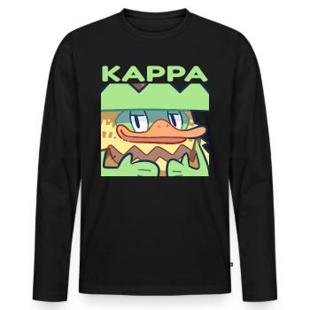 Émote Kappa - Desnes Citrus - T-shirt manches longues Premium bio Homme - noir - Devant - Nico (187cm)