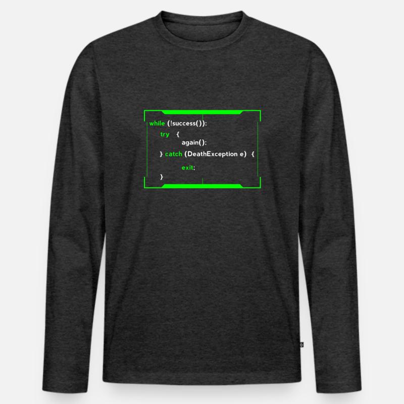 HTML Java Coding Coder Programmer Developer Gift Men's Premium Organic Long Sleeve Shirt