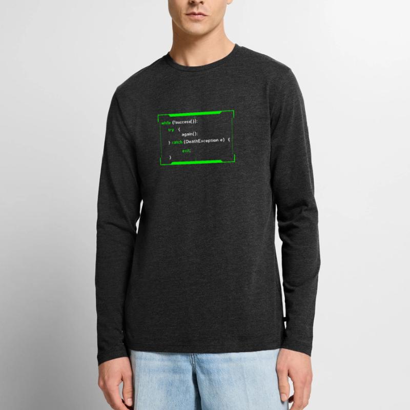 HTML Java Coding Coder Programmer Developer Gift Men's Premium Organic Long Sleeve Shirt