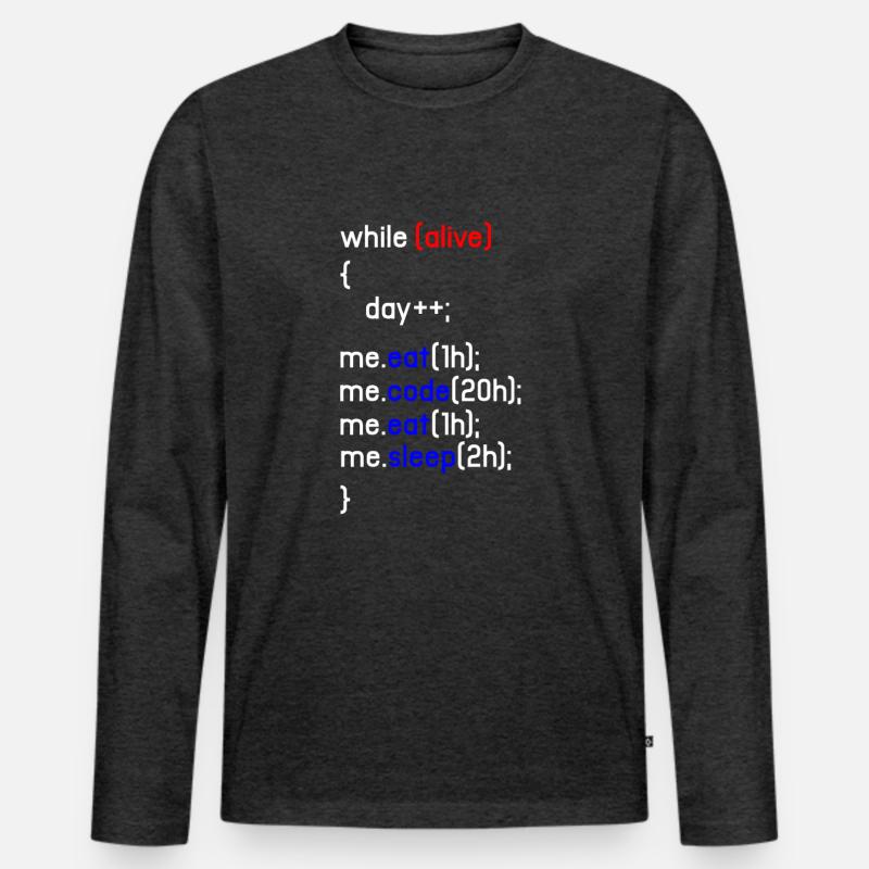 Html Codage Codeur Programmeur Programmation PC Cadeau T-shirt manches longues Premium bio Homme