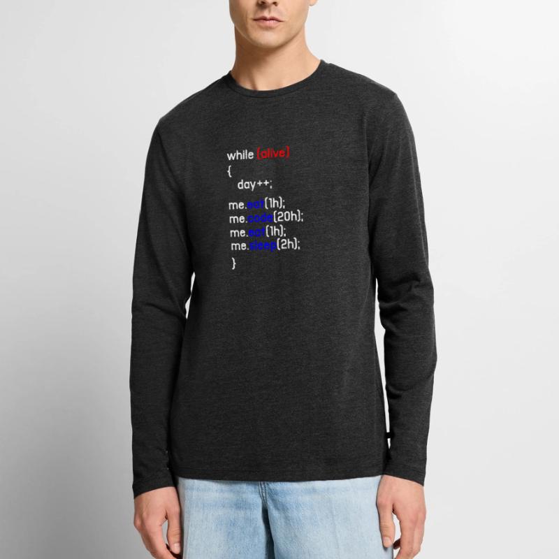 Html Codage Codeur Programmeur Programmation PC Cadeau T-shirt manches longues Premium bio Homme