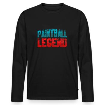 Paintball Legende Paintball Marker Paintball - Männer Premium Bio Langarmshirt - Schwarz - Vorne - Nico (187cm)